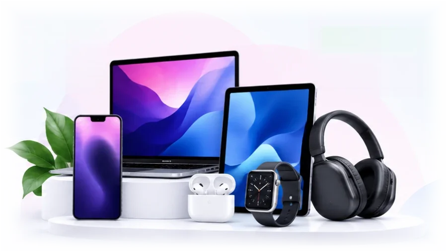 Refurbished phone, laptop, tablet, smartwatch, earbuds and headphones
