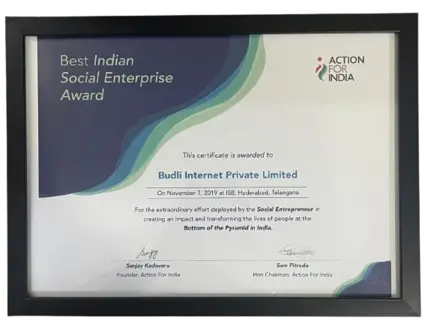 Action for India Best Indian Social Enterprise
